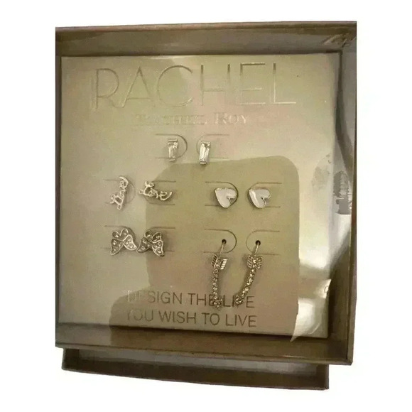 RACHEL Rachel Roy Gold Tone Box Earring Set - Picture 3 of 4